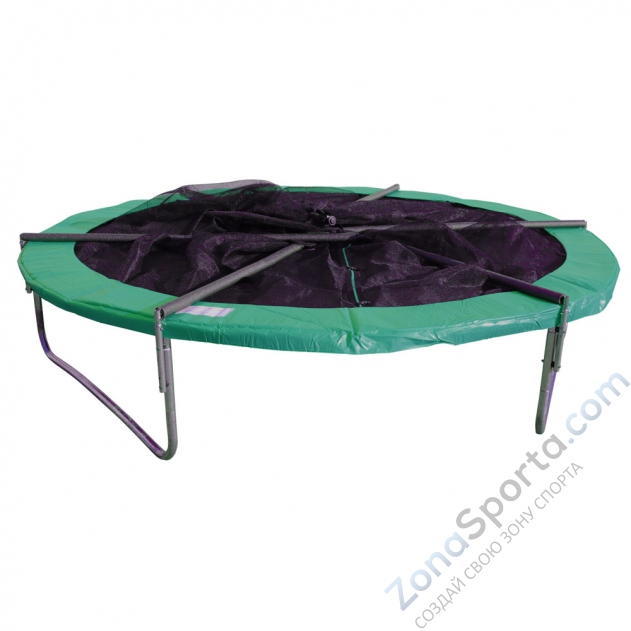 Батут DFC Jump 14ft складной, c сеткой, цвет green