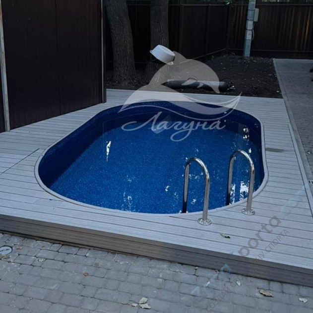 Бассейн Лагуна ТМ567 овальный вкапываемый 4,5 х 2,5 х 1,25 м