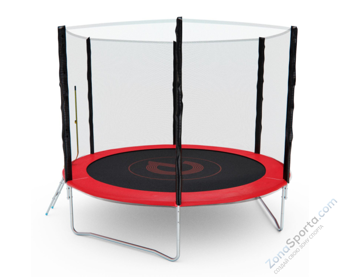 Батут с сеткой DFC Pelpo 10ft с лестницей, Red