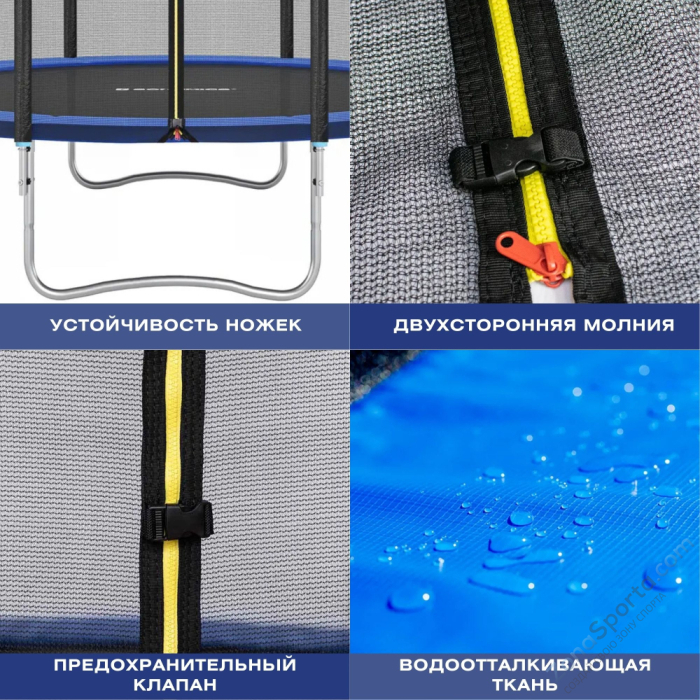 Батут с защитной сеткой Perfetto Sport Premium Strong 12 диаметр 3,7 м зелёный Батут с защитной сеткой Perfetto Sport Premium Strong 12 диаметр 3,7 м зелёный