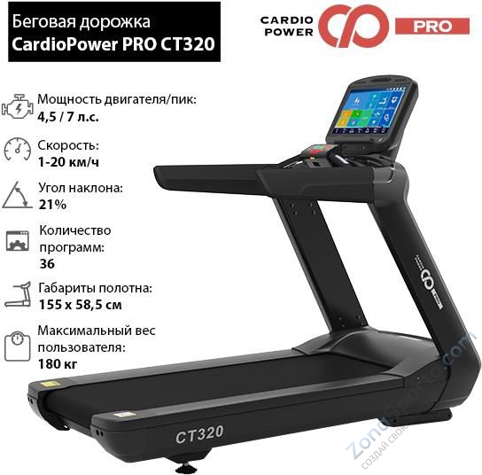 Беговая дорожка CardioPower Pro CT320