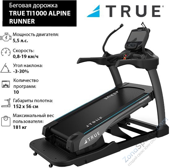 Беговая дорожка True Fitness Alpine Runner Emerge