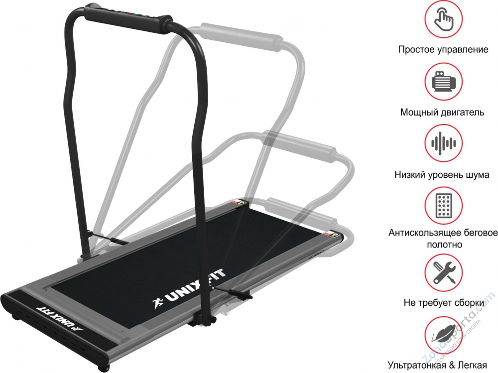 Беговая дорожка Unix Fit R-300C Grey Беговая дорожка Unix Fit R-300C Grey