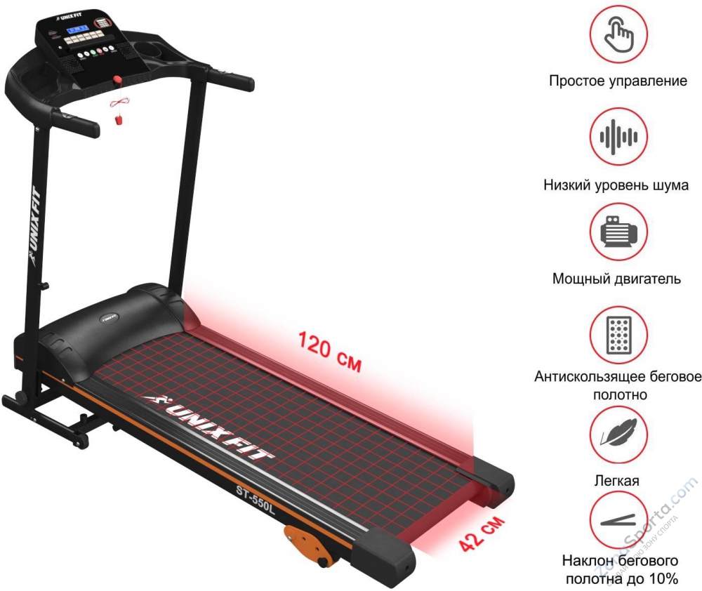 Беговая дорожка Unix Fit ST-550L