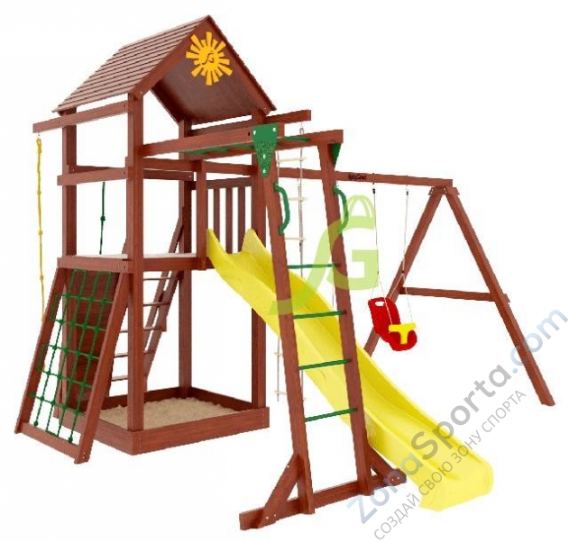 Деревянная детская площадка для дачи Igragrad Панда Фани Gride с рукоходом