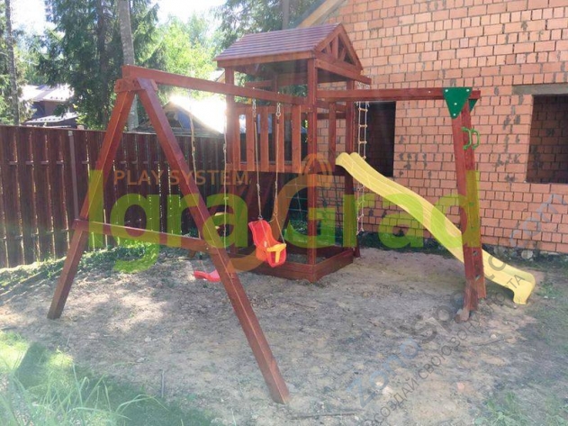 Деревянная детская площадка для дачи Igragrad Панда Фани Gride с рукоходом