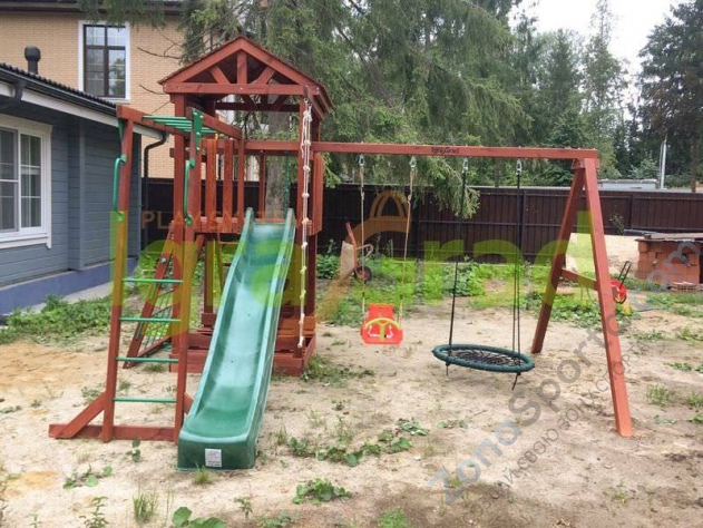 Деревянная детская площадка для дачи Igragrad Панда Фани Gride с рукоходом