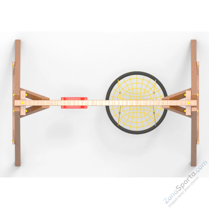 Деревянные качели Пикник 2 Оптимус (качели гнездо 1м качели долька)