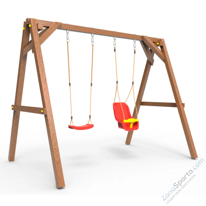 Деревянные качели Пикник 2 Оптимус (качели для малышей качели долька)