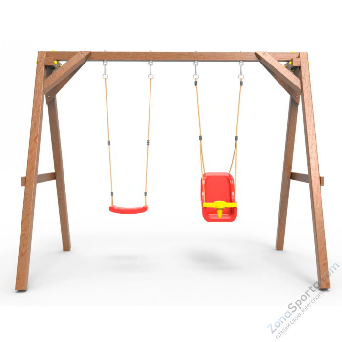 Деревянные качели Пикник 2 Оптимус (качели для малышей качели долька)
