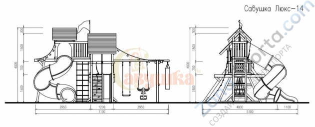 Детская площадка Савушка Люкс 14