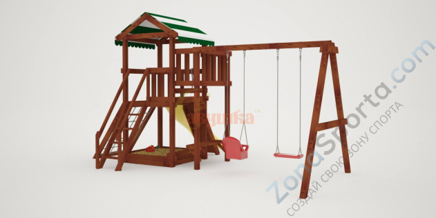 Детская площадка Савушка Мастер 2 (Махагон) 4 сезона