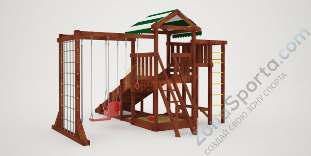Детская площадка Савушка Мастер 4 (Махагон) 4 сезона