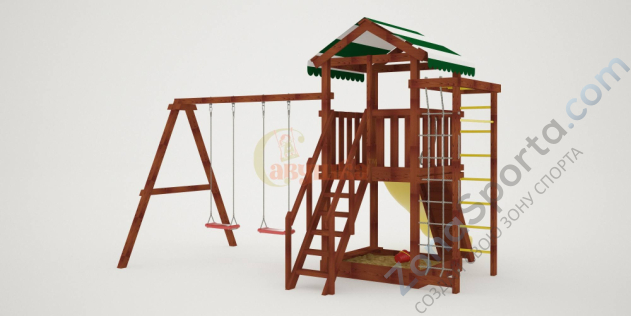 Детская площадка Савушка Мастер 5 (Махагон) 4 сезона