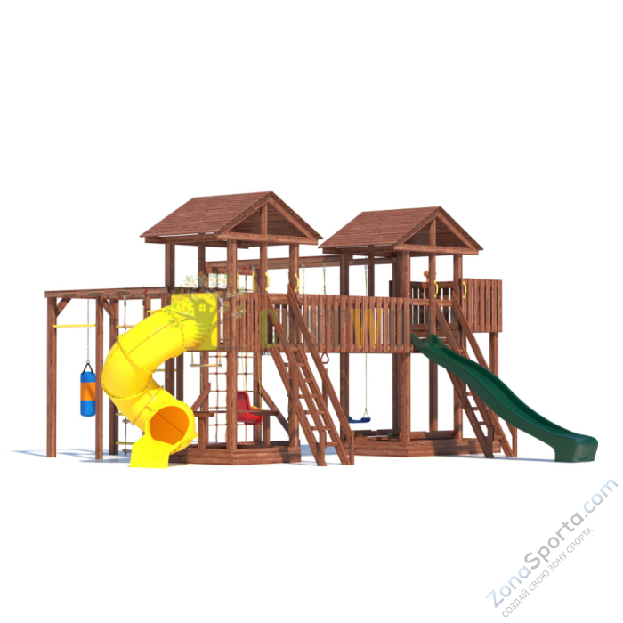 Детская деревянная игровая площадка для улицы дачи CustWood Active 14