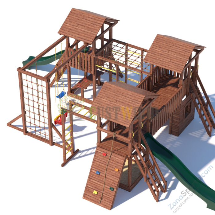Детская деревянная игровая площадка для улицы дачи CustWood Active 15