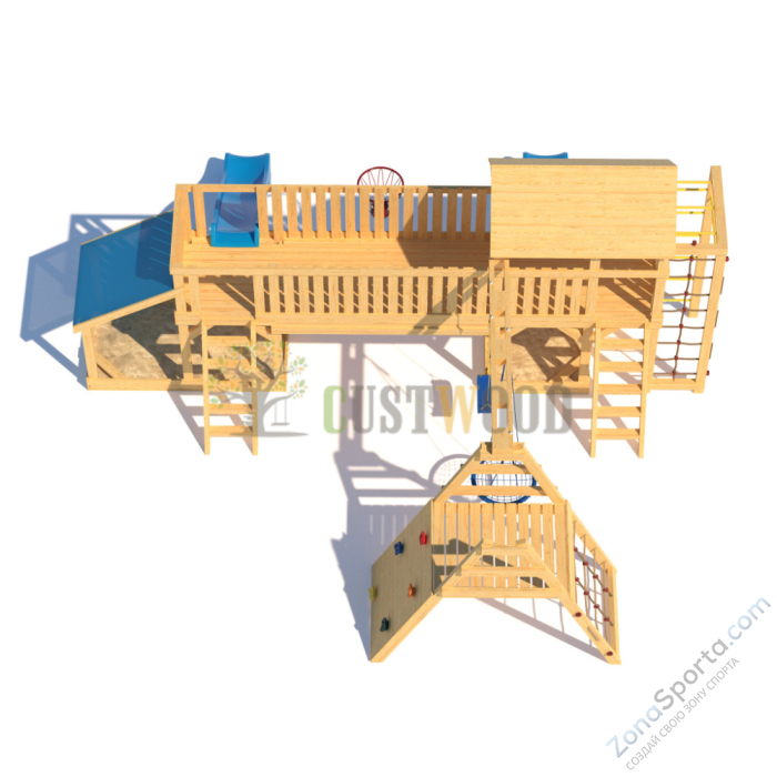 Детская деревянная игровая площадка для улицы дачи CustWood Scout S12
