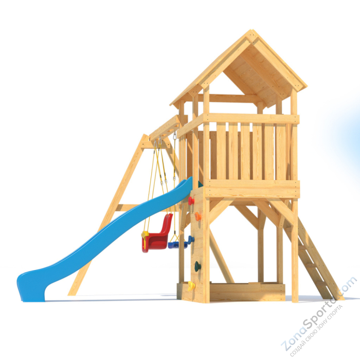 Детская площадка CustWood Scout S3+ с деревянной крышей 