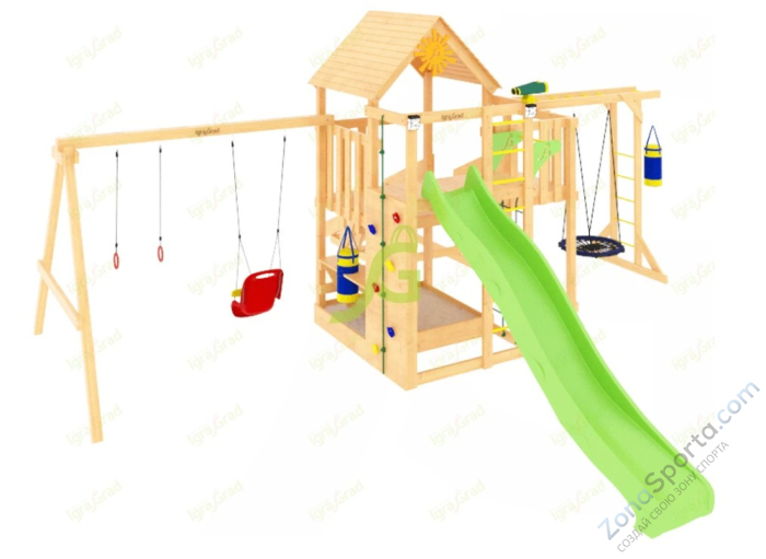 Детская площадка IgraGrad Крафт Pro 2 с зимней горкой