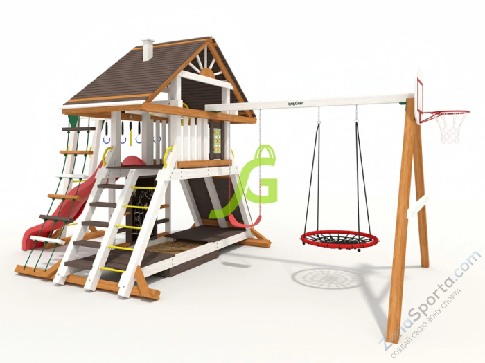 Детская площадка IgraGrad Крепость Фани с рукоходом (Дерево) мод.2