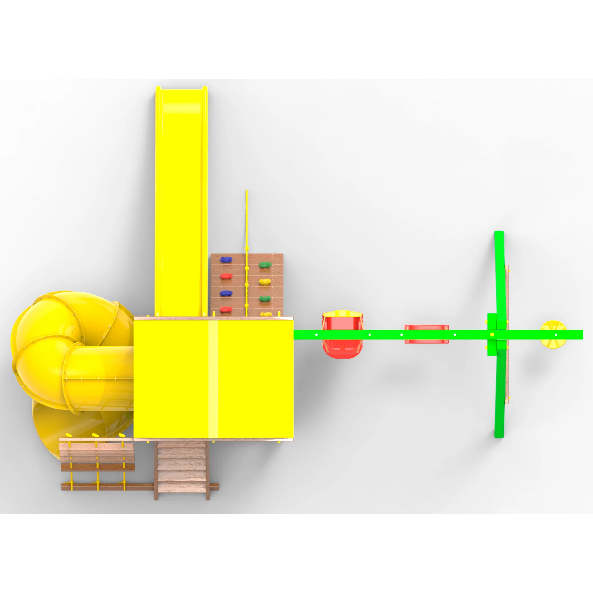 Детская площадка Пикник Элит с винтовой трубой (зеленый)
