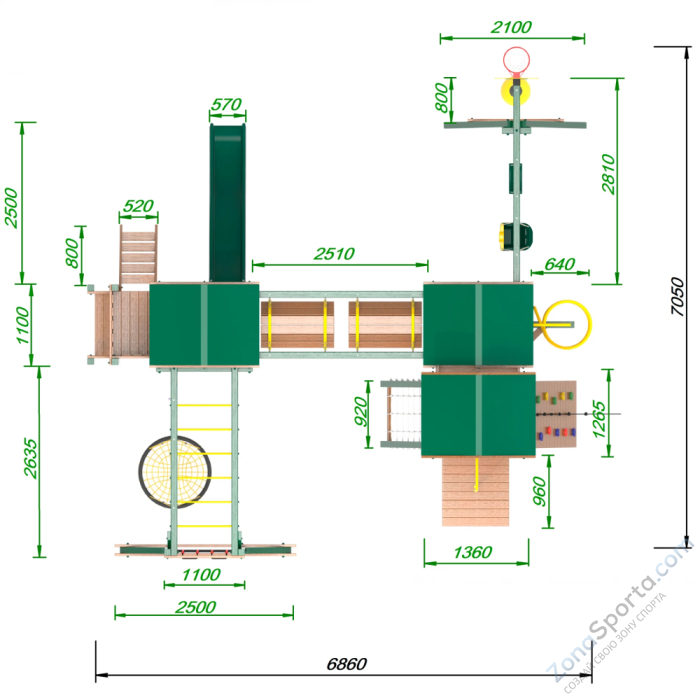 Детская площадка Пикник Форест Стэйдж Бонд с шестом