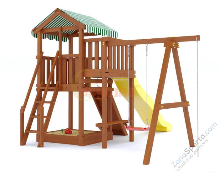 Детская площадка Савушка Мастер 1 (Махагон) Plus (горка 3 метра)