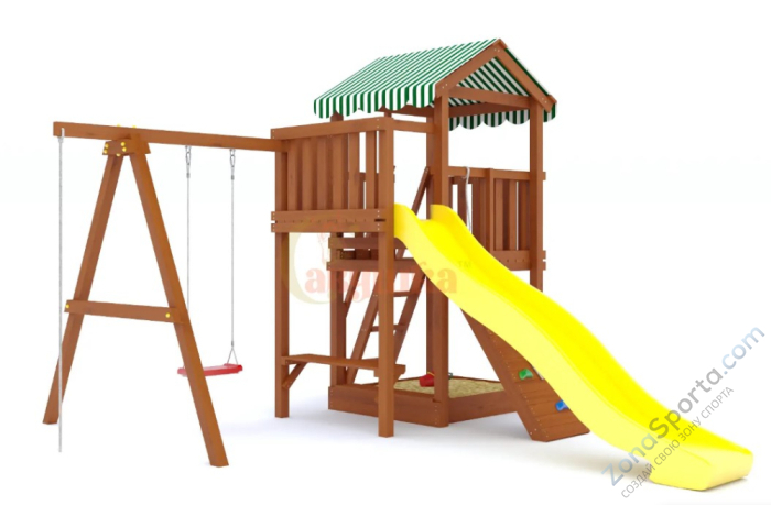 Детская площадка Савушка Мастер 1 (Махагон) Plus (горка 3 метра)