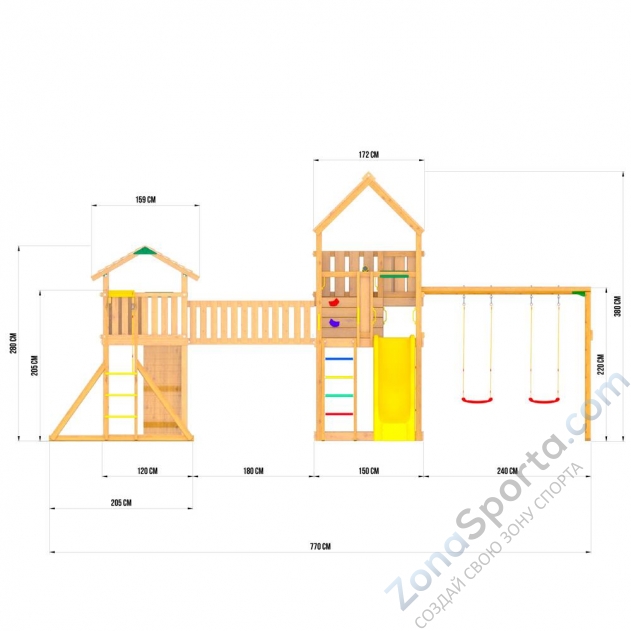 Детский игровой комплекс Jungle Palace Делюкс JВ11