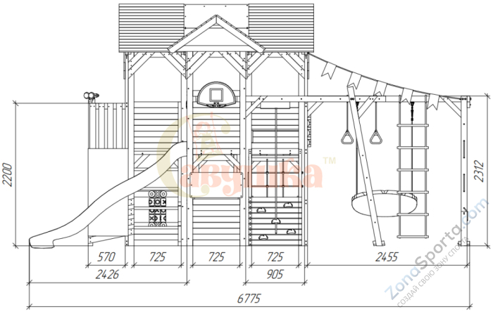 Детский игровой комплекс Савушка PlayHouse-5