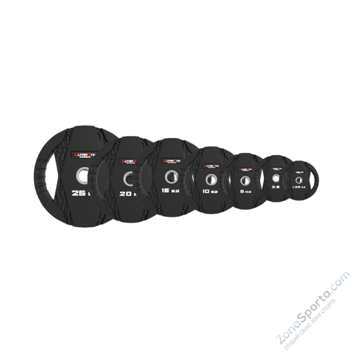 Диск обрезиненный с двумя хватами 2,5 кг UltraGym UG2005С