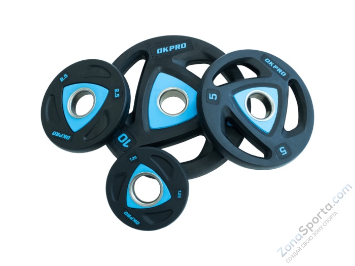 Диск олимпийский полиуретановый OKPRO OK2037-125 1,25 кг Диск олимпийский полиуретановый OKPRO OK2037-125 1,25 кг