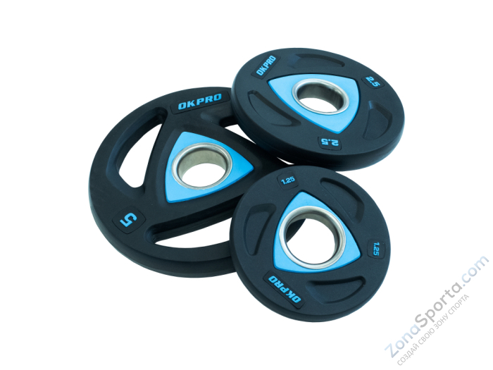 Диск олимпийский полиуретановый OKPRO OK2037-125 1,25 кг Диск олимпийский полиуретановый OKPRO OK2037-125 1,25 кг