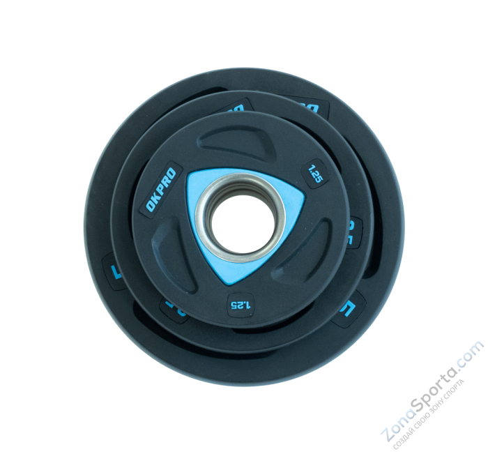 Диск олимпийский полиуретановый OKPRO OK2037-125 1,25 кг Диск олимпийский полиуретановый OKPRO OK2037-125 1,25 кг