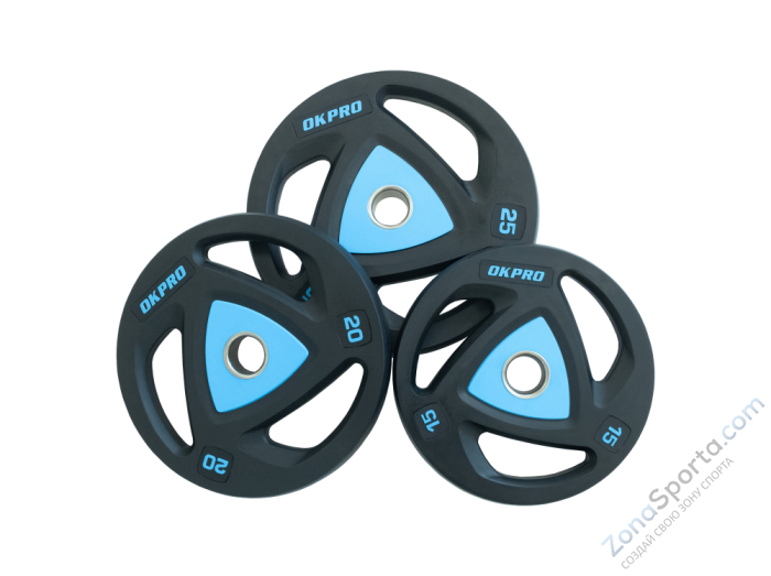 Диск олимпийский полиуретановый OKPRO OK2037-1500 15 кг Диск олимпийский полиуретановый OKPRO OK2037-1500 15 кг