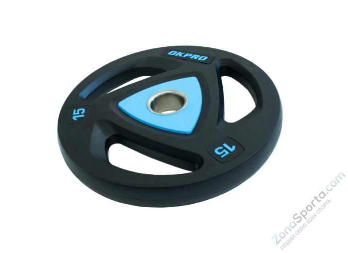 Диск олимпийский полиуретановый OKPRO OK2037-1500 15 кг Диск олимпийский полиуретановый OKPRO OK2037-1500 15 кг