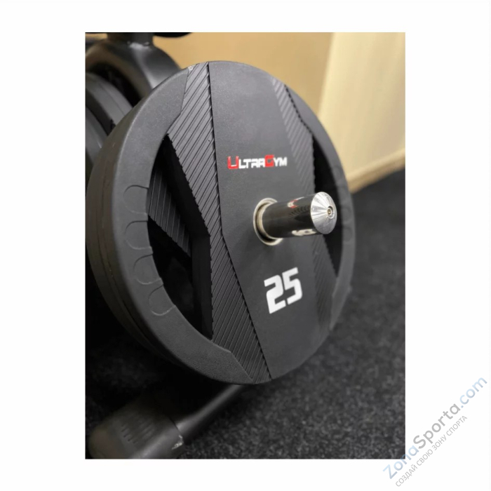 Диск полиуретановый с двумя хватами UltraGym UG2030С 5 кг 