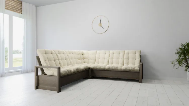 Диван деревянный угловой Savushka