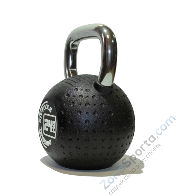 Гиря 24 кг с хромированной ручкой полиуретановая (CPU) FT-KB-CPU-24 Гиря 24 кг с хромированной ручкой полиуретановая (CPU) FT-KB-CPU-24