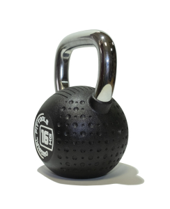 Гиря 16 кг с хромированной ручкой полиуретановая (CPU) Original FitTools
