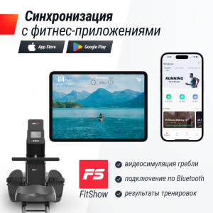 Гребной тренажер Unix Fit Water Rower 340