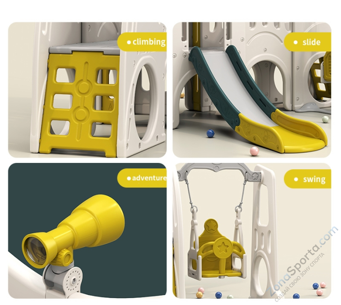 Игровой комплекс Unix Kids Playhouse с горкой