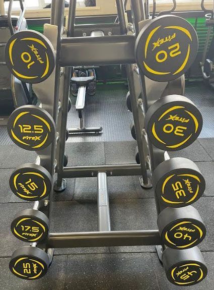 Комплект полиуретановых фиксированных W-образных штанг 10-45 кг Fitex FTX-414W