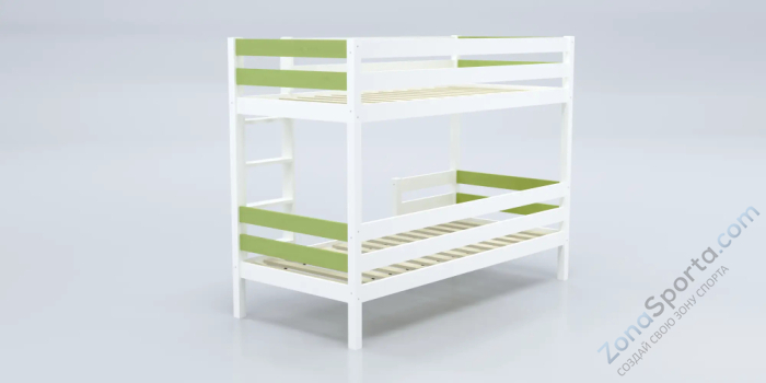 Кровать детская двухъярусная Савушка-01 90х180 зеленая