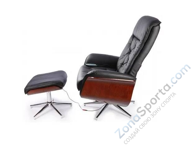 Массажное кресло Calviano с пуфом С-95 (черное)