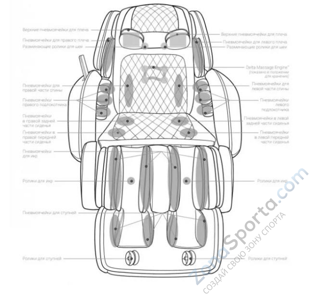 Массажное кресло OHCO M.8 Walnut