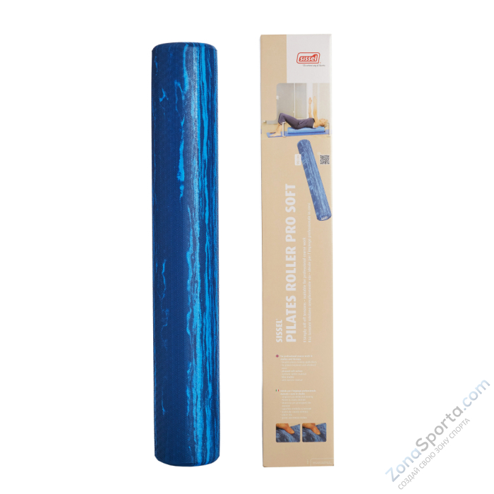Массажный ролик SISSEL Pilates Roller Pro 90 см, мягкий, синий Массажный ролик SISSEL Pilates Roller Pro 90 см, мягкий, синий