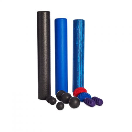 Массажный ролик SISSEL Pilates Roller Pro 90 см, жесткий, синий