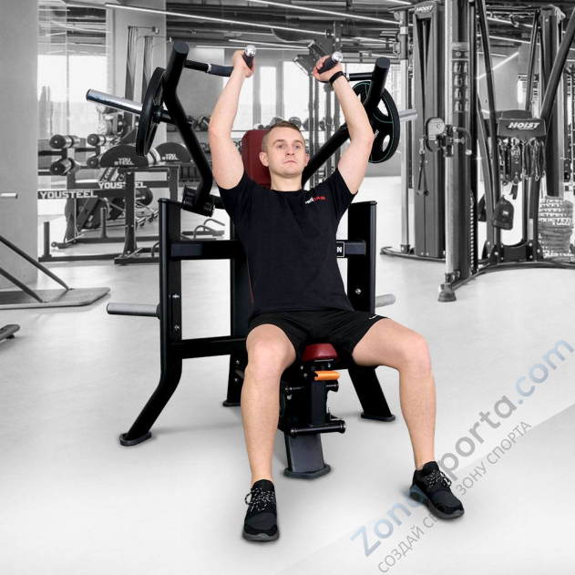 Плечевой жим сидя на свободных весах Protrain T8-605 Плечевой жим сидя на свободных весах Protrain T8-605