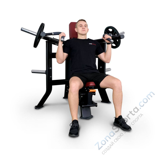 Плечевой жим сидя на свободных весах Protrain T8-605 Плечевой жим сидя на свободных весах Protrain T8-605